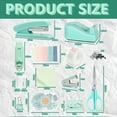 thumbnail image 3 of Arcticwind Stapler Set,Women's Office Supplies Set,Students' Cute Stationery Set,Office Supplies and Organizers,Staple Remover,Stapler,Tape,Staples,Clips, Scissor and Tabs & More,Green, 3 of 5