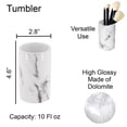 thumbnail image 3 of Evideco French Home Goods Marble White Tumbler Elegant French Country Dolomite Bathroom Tumblers, 3 of 7