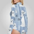 thumbnail image 4 of Halloween Ghosts Cute Women's Bodysuit Jumpsuit Mock Turtle Neck Long Sleeve TopsOne Piece Leotards Shirt Yoga Outfits, 4 of 8