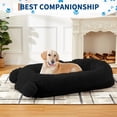 thumbnail image 5 of Roromall Human Dog Bed, 71''x45''x12'' Human Size Dog Bed with Blanket, 2 Side Storage Pockets and Portable Handle, Removable Cover, Luxury Faux Fur Large/Medium Size Dogs Beds for People, 5 of 6