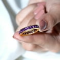 thumbnail image 6 of Rosec Jewels Princess Cut Amethyst Eternity Ring for Women in Channel Setting (AAA Grade), 10K Yellow Gold, US 5.00, 6 of 8