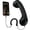 Black, variant on Retro Ring Phone, Classic Vintage Design with Ergonomic Comfort Grip and Frosted Durable Earpiece, Universal USB-C, Plug-and-Play for Daily Calls