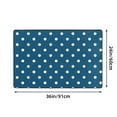 thumbnail image 3 of Polka Dots Teal White Spots Rugs Doormat, Non-Slip Machine Washable Carpets Floor Door Mat , 36" x 24", 3 of 7