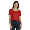 thumbnail image 1 of Inkmeso Crop Top Style Rue Régulier Col Rond pour Femmes T-Shirt en Coton, 1 of 7