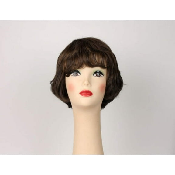 European Human Hair Freeda Wig Linda Medium Brown With Highlights Size X-L