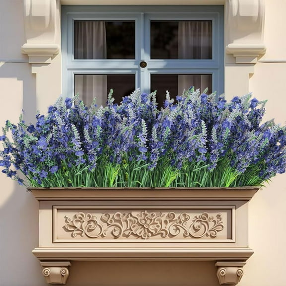 Diceymbol Artificial Simulation Plants With 9 Lavenders – 16.54 in, Realistic Spring Grass, Table Centerpiece for Wedding or Home, Multiple Colors