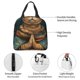 thumbnail image 4 of Fotbe Surreal Meditating Cat Bolsa Térmica con Estampado y Forro de Aluminio Grueso Bolsa de Almuerzo con Bolsillo Frontal para Hombres y Mujeres, Ideal para Trabajo, Escuela, 4 of 8