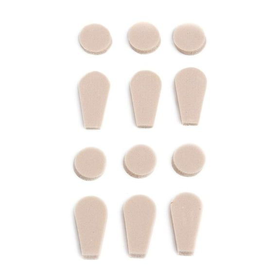Clip On Earring Pads | Adhesive Paddle and Dot Shaped Foam | Go Betweens | 3 Pairs (00301)