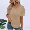 thumbnail image 2 of Yuzhih Womens Fashion Tops Cute Puff Sleeve Blouses Dressy Casual Spring Summer Clothes Outfits, 2 of 7