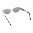 thumbnail image 5 of Womens Tapered Thick Temple Subtle Cat Eye Inset Lens Metal Rim Sunglasses Gold - Black, 5 of 5