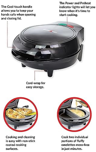 EUROSTAR EOM700B Omelette Maker, Black