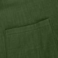 thumbnail image 4 of Girls Linen Shirts Long Sleeve Button Down Collared Dress Shirt for Girls Cotton Blouse Casual Tunic Tops School Uniform,Green 11-12Y, 4 of 6