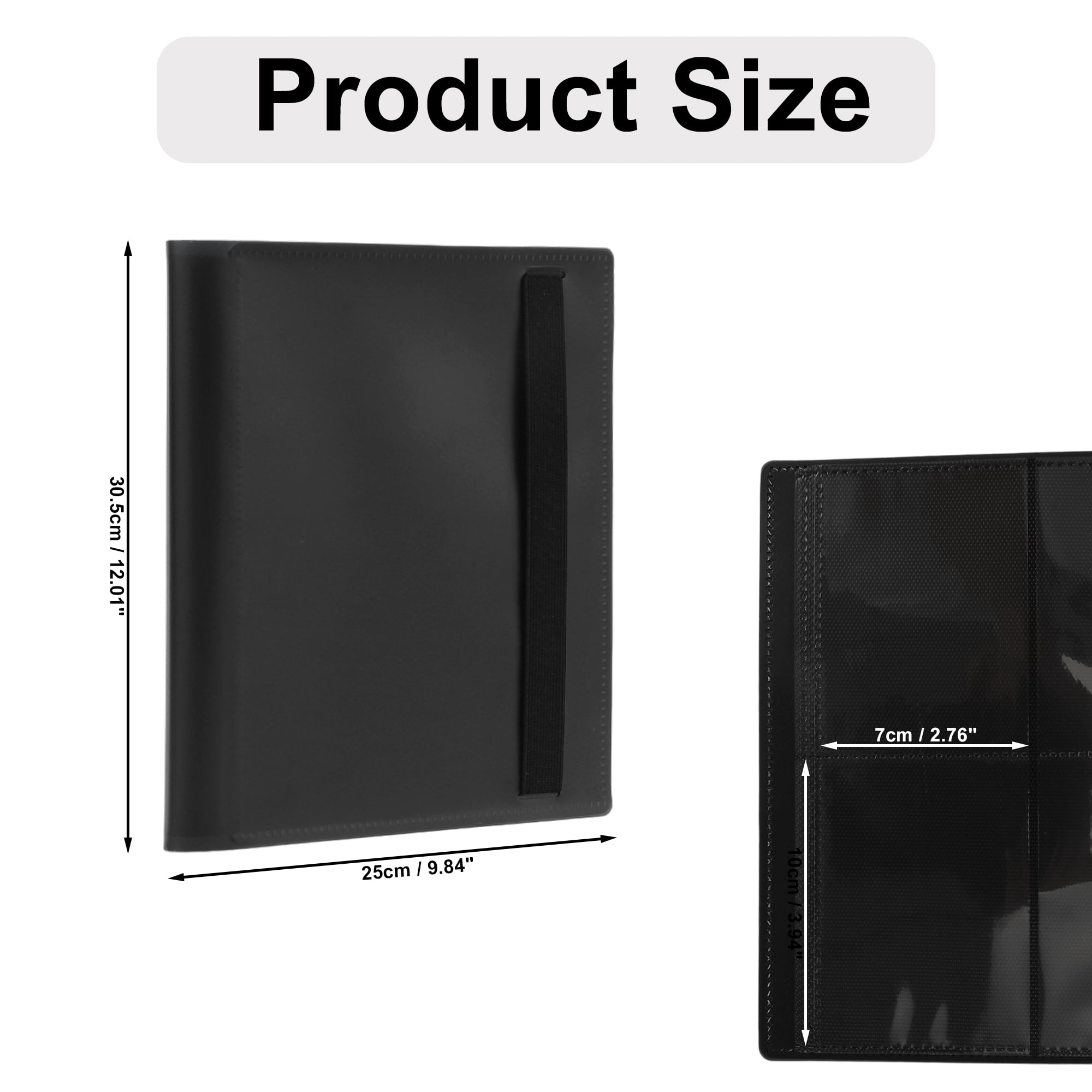 9 Pockets Card Binder with 360 Sleeves Trading Card Collector Album Holders Black