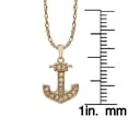 thumbnail image 3 of 10k Yellow Gold 1/10ct Diamond Anchor Necklace, 3 of 5