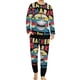 thumbnail image 1 of Pijama de tiburón divertido, conjunto de pijama de 2 piezas con estampado de vida marina de manga larga para hombre, ropa de dormir romántica de gran tamaño con gráficos de otoño, 1 of 5