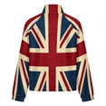 thumbnail image 6 of Jackets for Women Winter Coat Jackets Flannel Stand Collar Jacket(British Flag Print Rug,Size:S-4XL), 6 of 7
