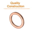 thumbnail image 4 of Uxcell Copper Sealing Ring Gasket 10mm Inner Dia Flat Fitting Washer for Water Fuel Hydraulic Fittings Pack of 30, 4 of 6