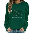 thumbnail image 4 of Merry Christmas Oversized Sweater for Women Pullover Sweatshirt Holiday 2025 Xmas Ugly Sweaters Top with No Hood, 4 of 6