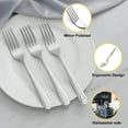 thumbnail image 4 of Bestdin 24 Pieces Forks Set, 8.2" Stainless Steel Dinner Forks Silverware, Pattern Design Mirror Polished Table Forks, Dishwasher Safe, Flatware Forks Use for Home, Kitchen or Restaurant, 4 of 8