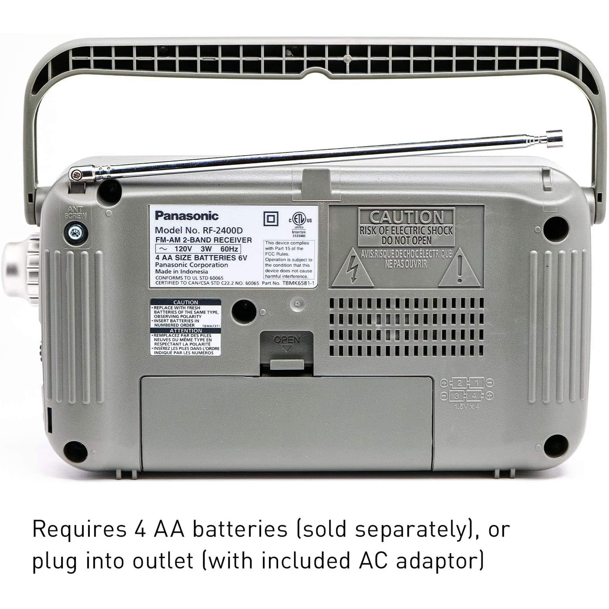 Panasonic RF-2400 AM/FM AC/DC Portable Radio