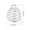 thumbnail image 2 of Uxcell Spiral Bead Cages Pendant, 30Pcs 14x15mm Stainless Steel Spring Stone Holder Silver White, 2 of 6