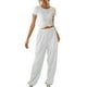 thumbnail image 1 of Qarigey Wayren - Pantalones de chándal con parte inferior cerrada para mujer con bolsillos, pantalones de entrenamiento de cintura alta, pantalones Prendas para la parte inferior del cuerpo Type2 NO2 Qarigey AP002156-04, 1 of 6