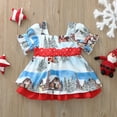 thumbnail image 4 of WENXIAOO Robes de Noël pour Tout-Petits Robe en Tulle Imprimée de Dessins Animés de Noël Robe de Fête pour Fillette Robe pour Fillettes 12-18 Mois, 4 of 8