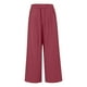 thumbnail image 3 of WILLBEST Pantalones Casuales de Verano para Mujer, de Lino, de Cintura Alta, con Cordón, Pierna Ancha, Cómodos y con Bolsillos para Viajar y Relajarse. Extra Grande, 3 of 4