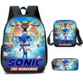 thumbnail image 1 of Sonic Primary School School Bag Three-piece Set Anime Cartoon Backpack Shoulder Bag Pencil Case High Quality Ultra-high Quality Advanced Customization, 1 of 5