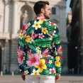 thumbnail image 4 of CHAQLIN Tropical Floral One Button Men's Suit, Slim Fit Polyester Men Suit Set for Daily Wear and Grooms Events, 4 of 8