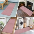 thumbnail image 6 of Vintage Nude Pink Large Area Rugs for Bedroom Living Room, Soft Non Slip Carpet Bedside Rug, Farmhouse Retro Solid Color Linen Texture Rectangular Floor Cover Kitchen Accent Rug 2'x6' for Office, 6 of 9