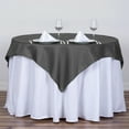 thumbnail image 6 of BalsaCircle 10 Pieces 54" x 54" Charcoal Grey Square Polyester Tablecloths Table Cover Linen, 6 of 9