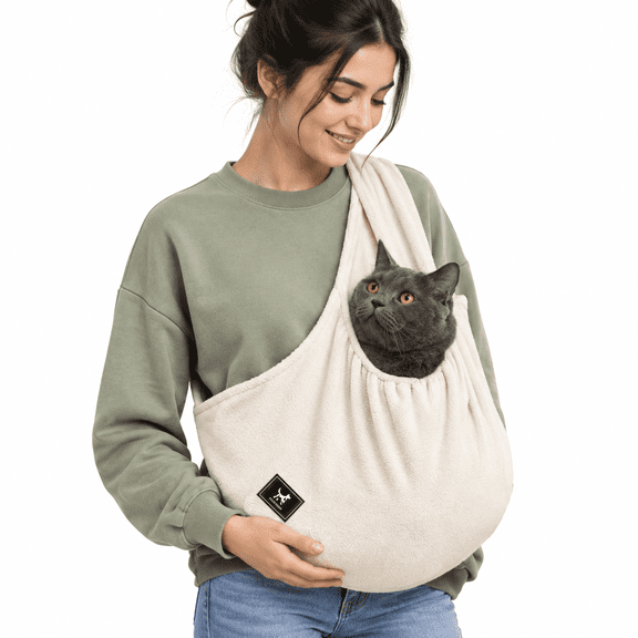 Cat Sling Carrier Ultra-soft Polar Fleece Fits 3-13 Lbs Size M