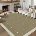 thumbnail image 5 of Garvee 8'x10' Modern Bordered Area Rug Geometric Carpet with Non Slip Backing, Contemporary Cross Motifs Dot Rug Washable Rug for Living Room Bedroom Home Decor, Yellow Brown, 5 of 10