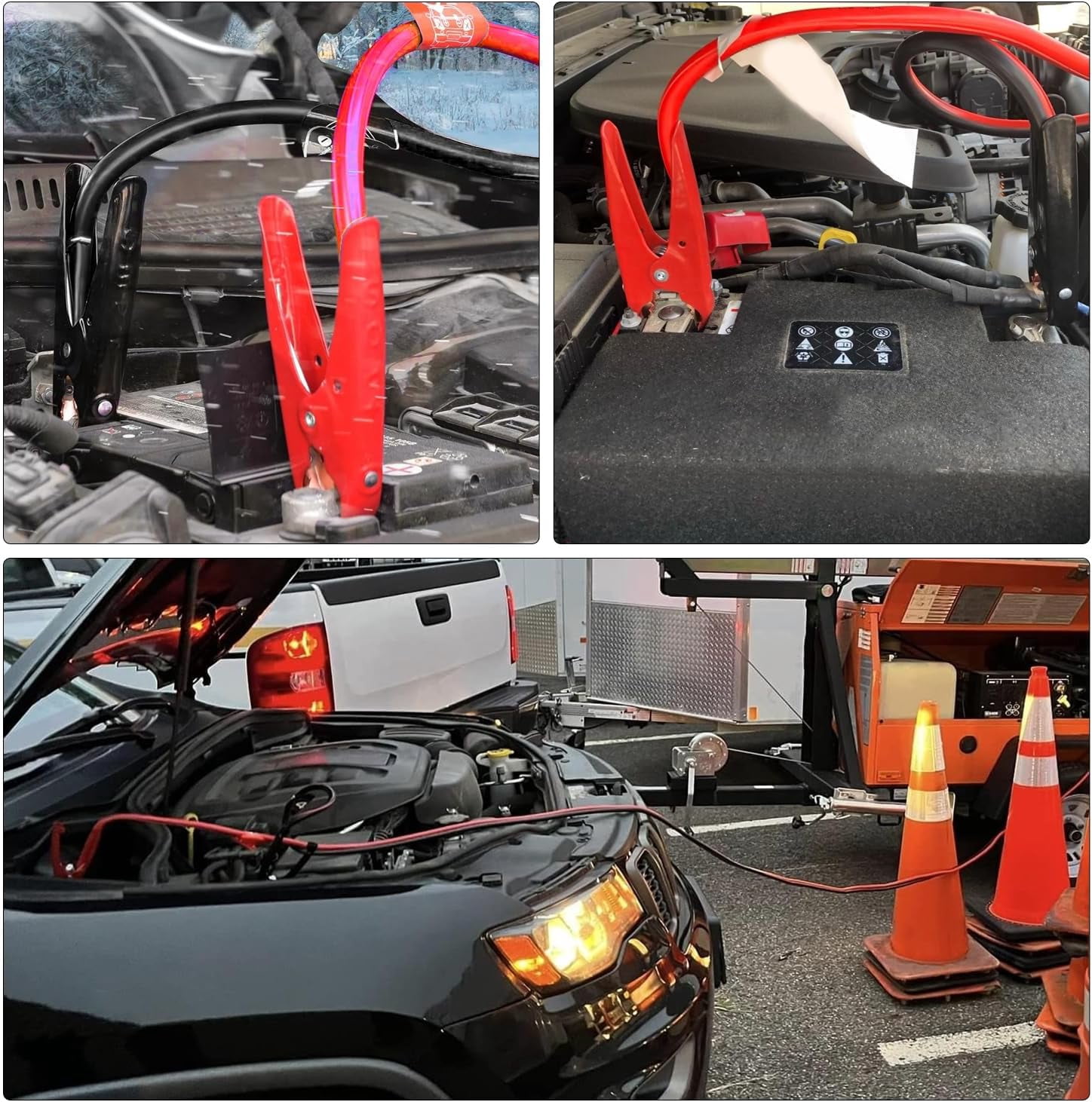 Nilight Jumper Cables for Car Battery 2 Gauge 16 FT Booster Cable Heavy Duty 800 A CCA with Carrying Bag Jump Start Emergency Kit Pickup Truck RV Vans SUV