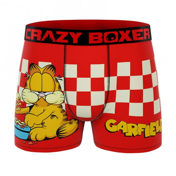 Crazy Boxers Garfield Lasagna Comic Boxer Briefs in Food Box-Large (36-38)