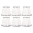 thumbnail image 1 of Lot de 6 abat-jours en tissu modernes et simples pour lustre, idéal pour une table de salon, 1 of 4