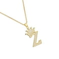 thumbnail image 2 of Sonducket InitialNecklacePendantEnglish Letter A to Z Name Crystal Gold Charm Modern Birthday Valentine'sDay Gifts Ropa, zapatos y accesorios Miscelánea Z 1, 2 of 6