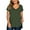 Green, variant on Womens Plus Size Tops Short Sleeve V Neck High Low Shirts(Green 4X)