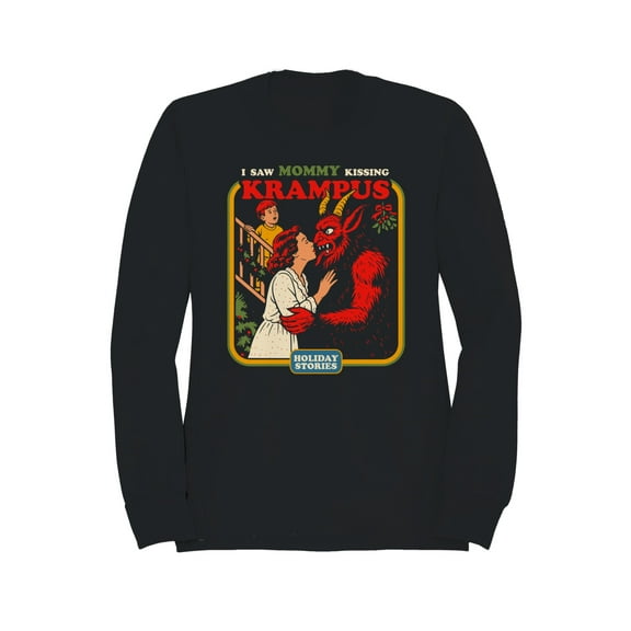Mommy Kissing Krampus Holiday Humor Men's Sweatshirt