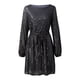 thumbnail image 5 of Vestido de lentejuelas para fiestas navideñas para mujer: vestido largo con cordones y abalorios, poliéster, cóctel/boda/noche, lavado a mano/a máquina, 5 of 6