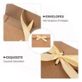 thumbnail image 3 of 50Pcs Retro Kraft Paper Envelopes With Ribbons For Greeting Cards Invitations And Holiday Present Vintage Style Card Packaging Bags For Special Occasions Beige, 3 of 9