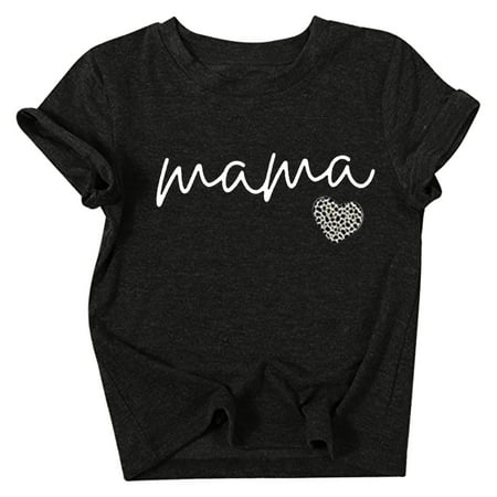 

TAIAOJING Mama and Mini Shirts Monther Mini Sleeve Day Day Outfit Me Family Monther And Tshirt Love Mommy Mama Shirt Short