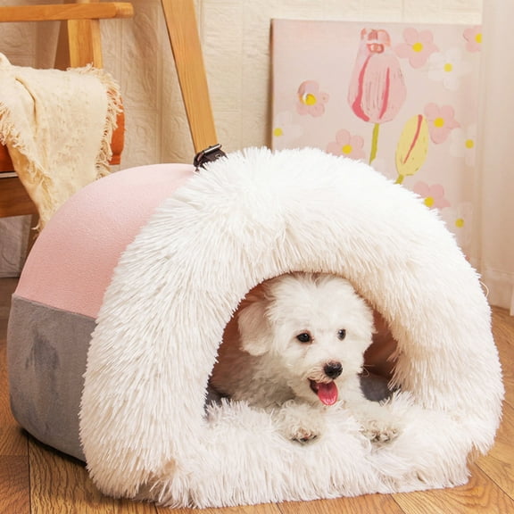 100Fens Dog House Indoor Foldable Soft Kennel Bed Warm Cats House Puppy Cave With Cushion For Small Medium Large Dogs Cats