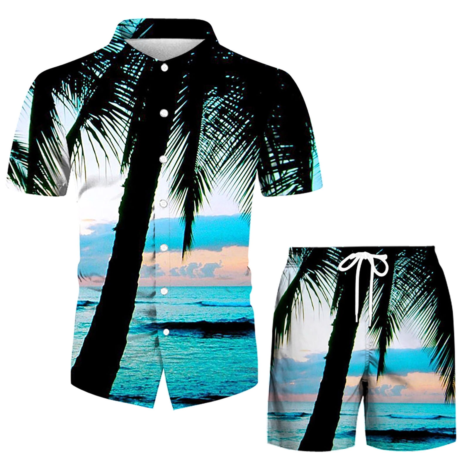 Hawaiian Shirt & Men Beach Shorts - Custom Name - Fishing Colorful Fis -  GoDuckee