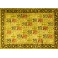 thumbnail image 1 of Ahgly Company Machine Washable Indoor Rectangle Persian Yellow Traditional Area Rugs, 7' x 10', 1 of 4