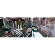 Gondolas in a canal  Grand Canal  Venice  Italy Poster Print by  - 36 x 12
