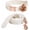 White, variant on Dog Collar and Leash Set for Large Dogs Unique Soft Leather White Dog Wedding Collar with Flower Stylish Rose Gold Heavy Duty Metal Buckle Leash and Collar for Dogs Birthday Pet Outfit (White,L)