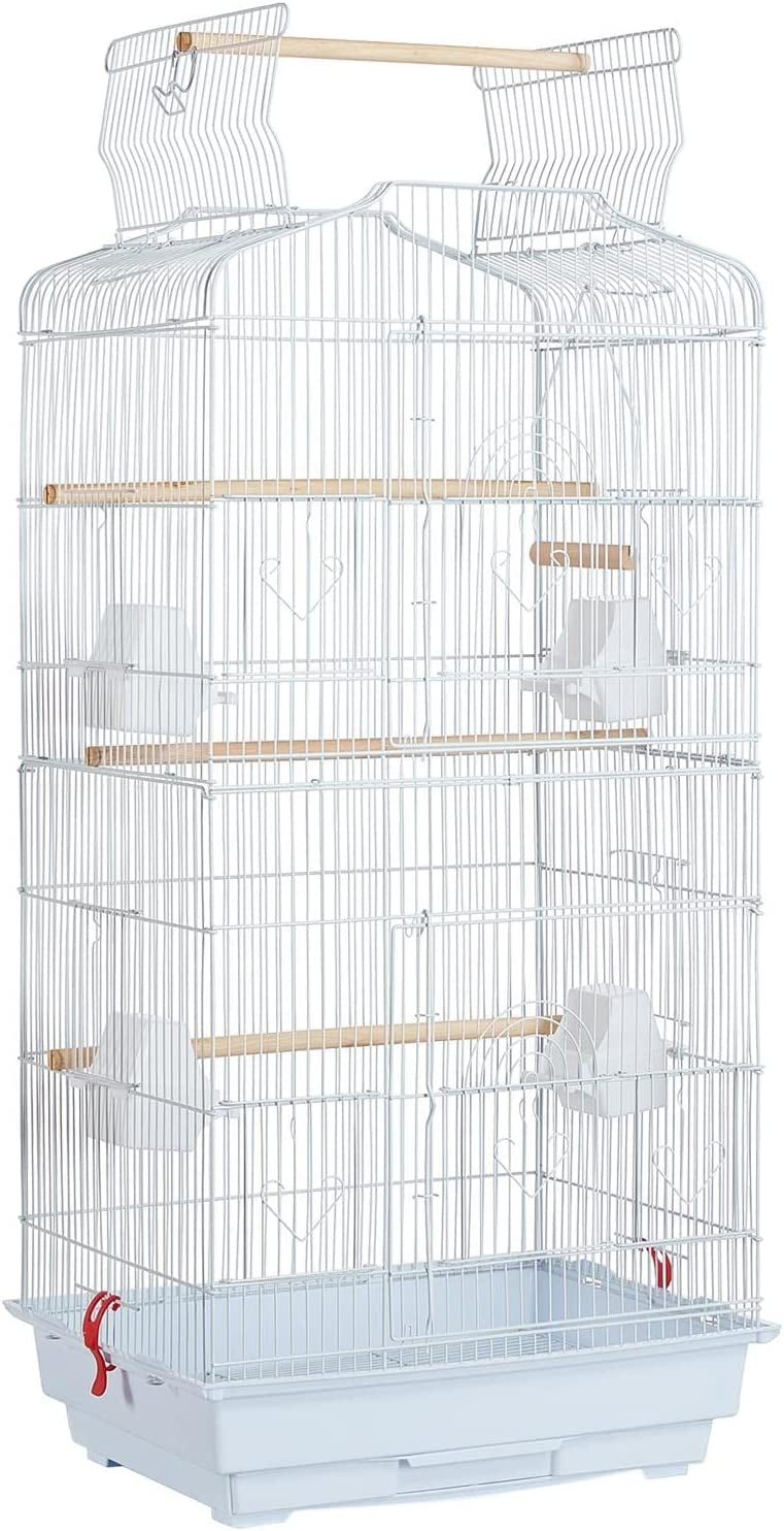 41Inch Portable Hanging Flight Bird Cage for Small Parrots Quaker Cockatiels Sun Parakeets