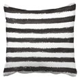 thumbnail image 1 of EREHome Navy Hand Watercolor Ink Stripes Pattern Line Rough Paint Drawn Sponge Geometric White Pillowcase Cushion Cover 20x20 inch, 1 of 1
